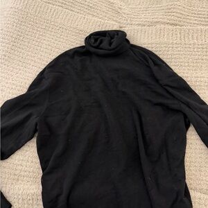Jil Sander Black Turtleneck Cropped Sweater